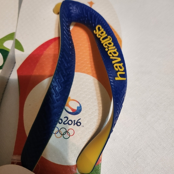 Havaianas  SUMMER OLYMPICS 2016 Blue and Yellow Sandals NWT - Picture 7 of 9